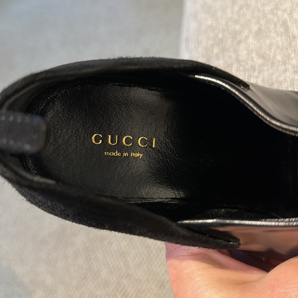 Authentic Gucci leather/suede ankle booties size 41 1/2 - 10.5 Us - Picture 6 of 7